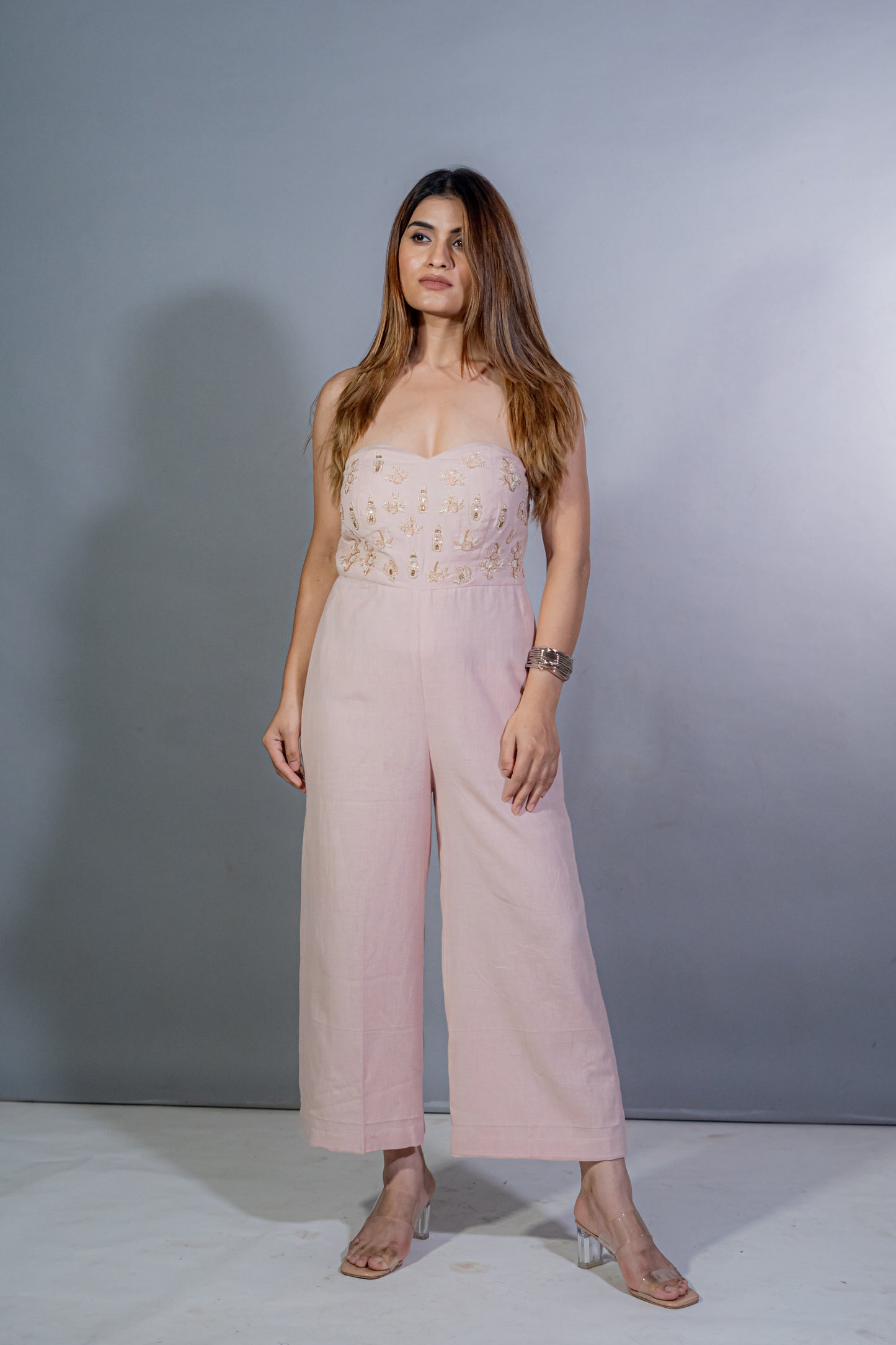 Dusty Pink Linen Jumpsuit