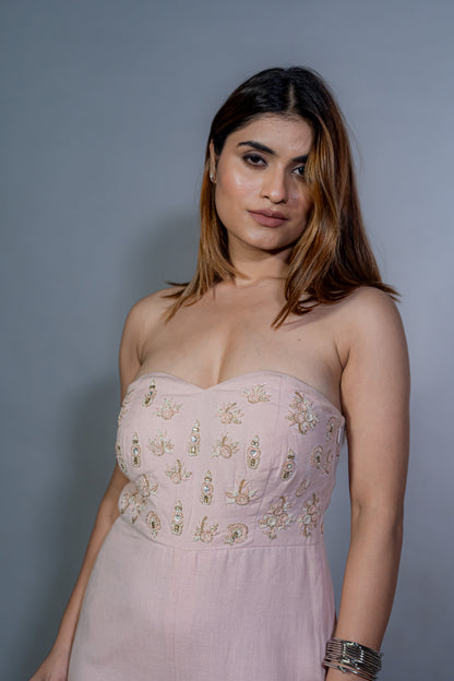 Dusty Pink Linen Jumpsuit