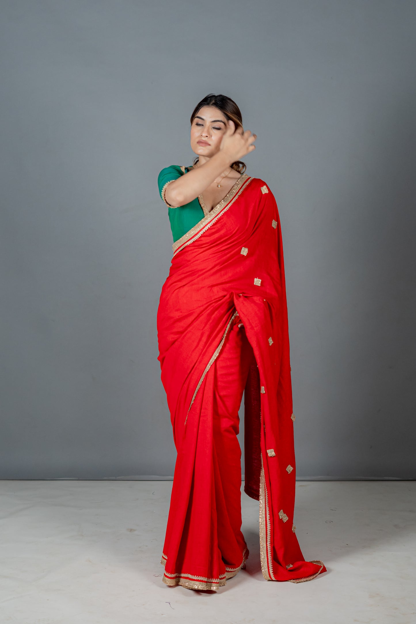 The Classic Red Saree