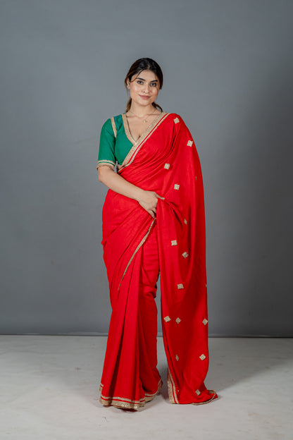 The Classic Red Saree