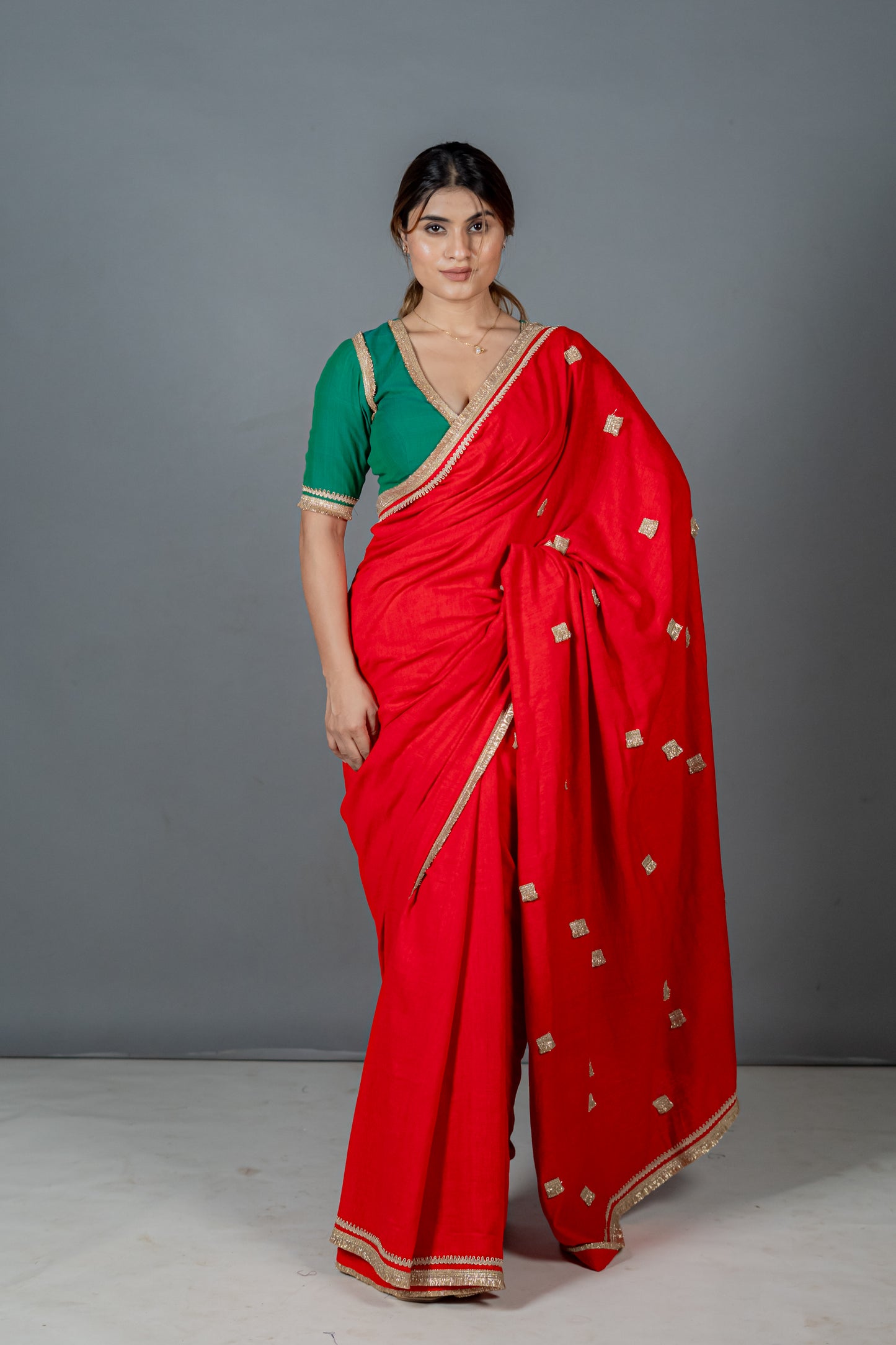 The Classic Red Saree