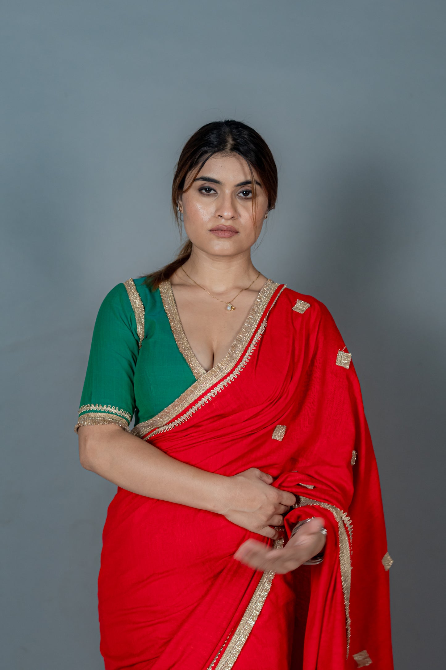 The Classic Red Saree