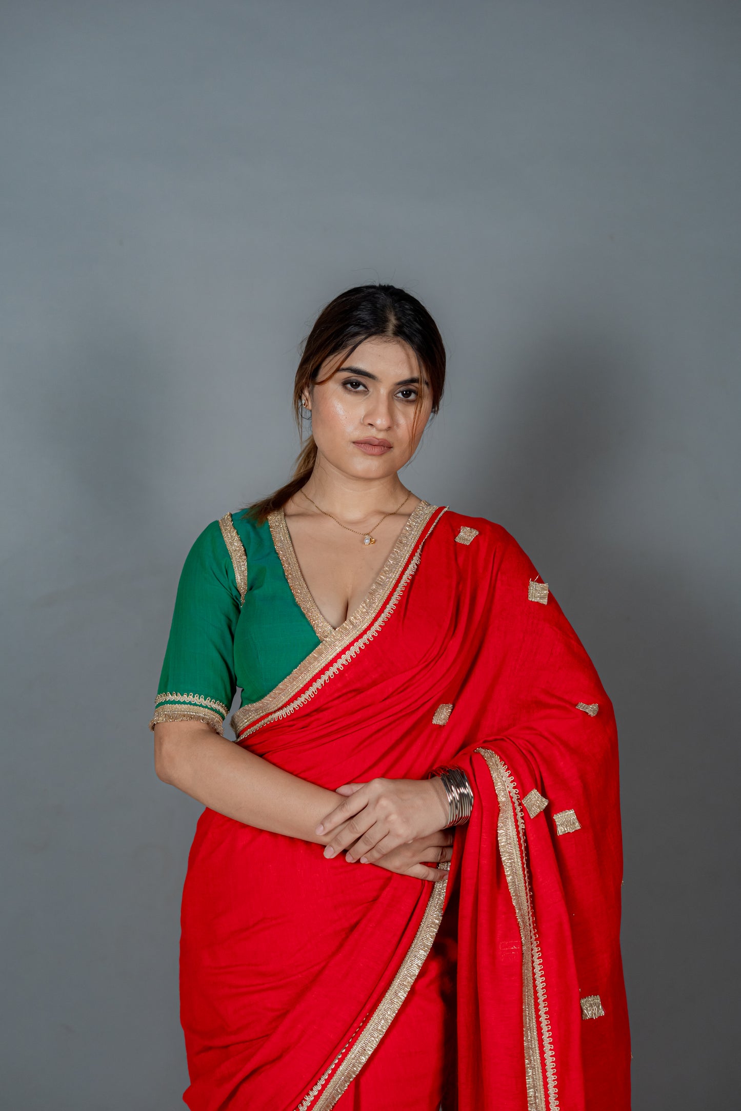 The Classic Red Saree