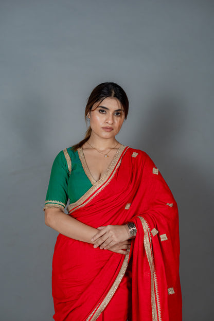 The Classic Red Saree