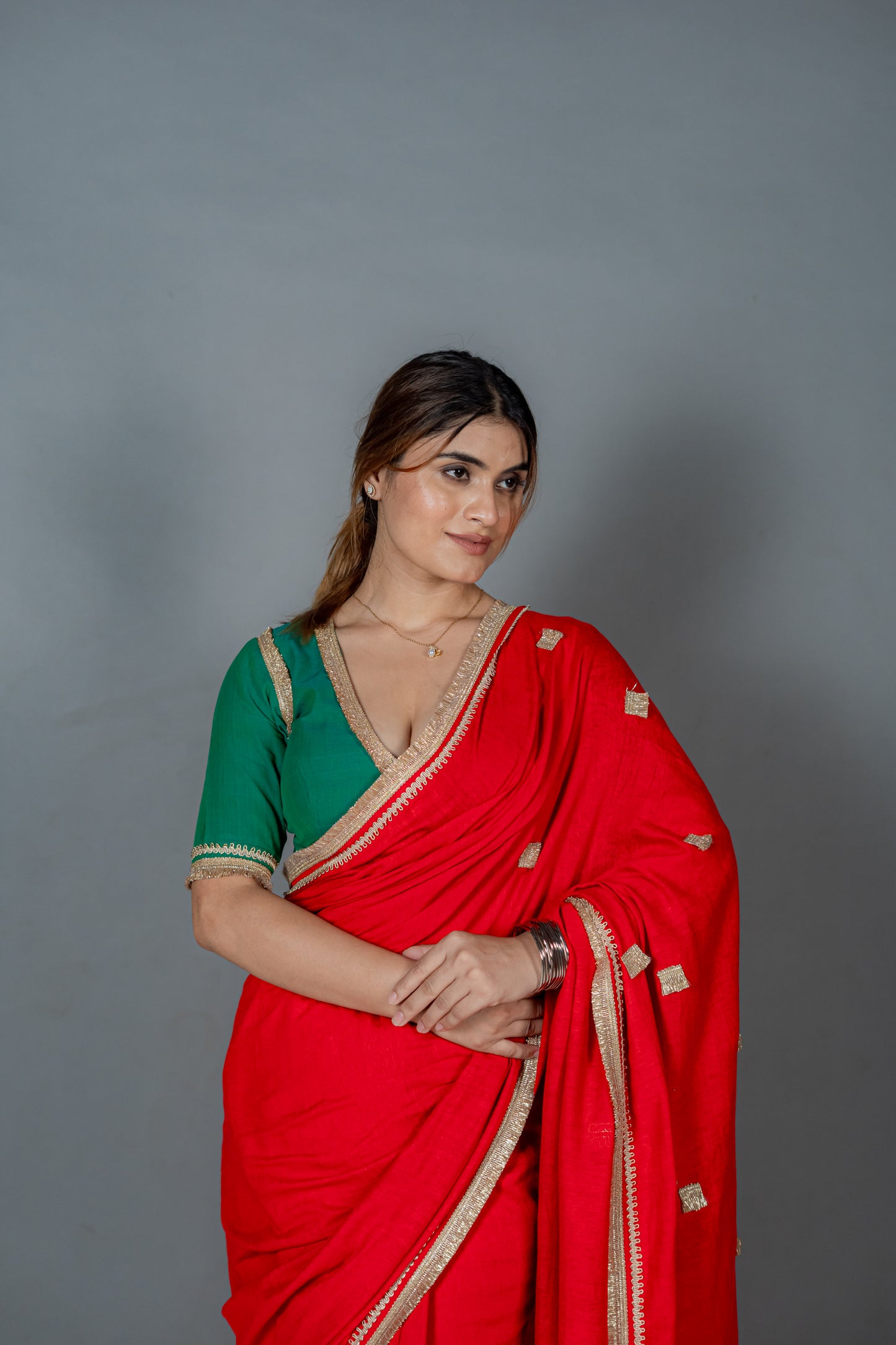The Classic Red Saree