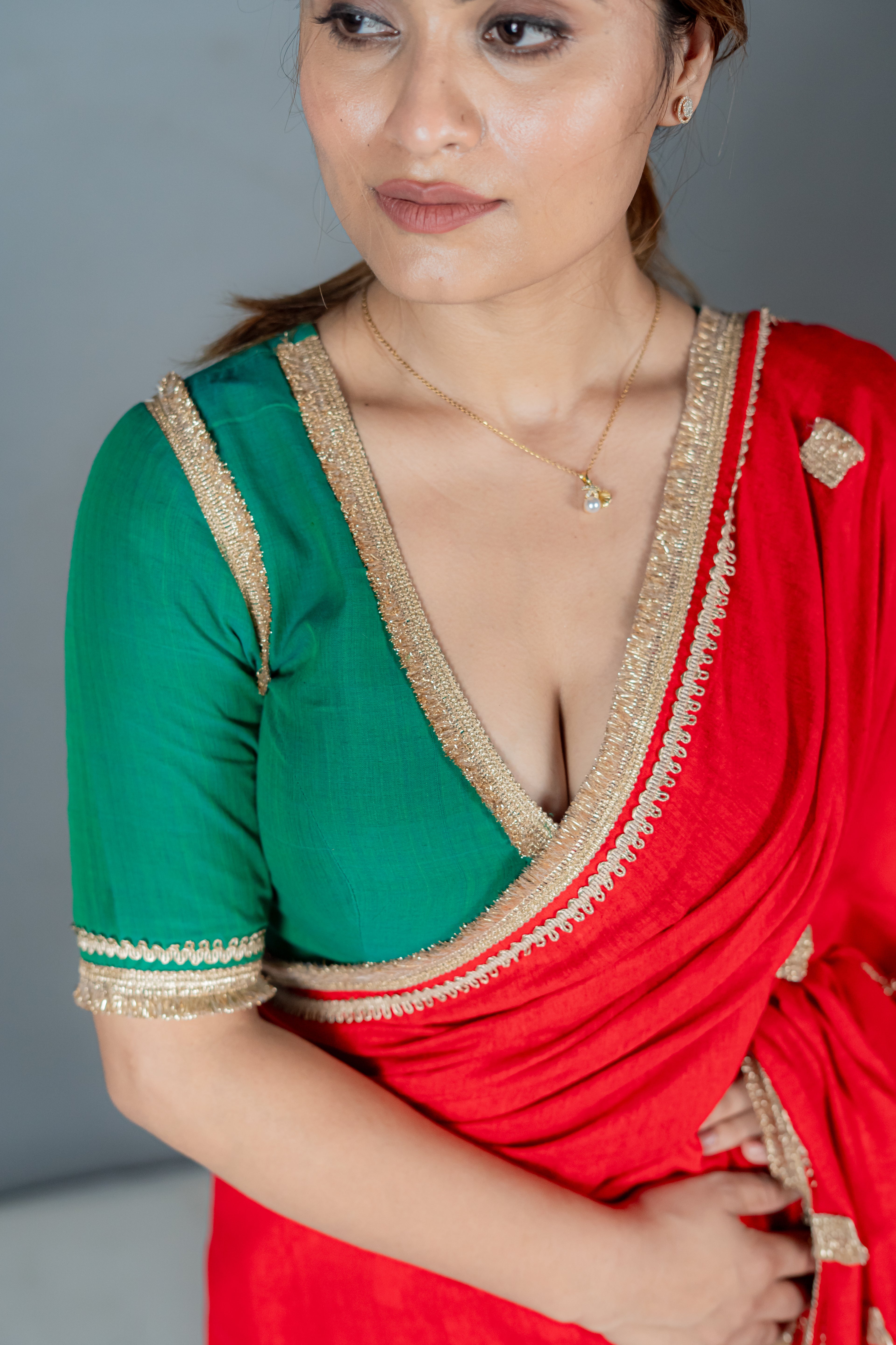 Classic Green Cotton Handloom Blouse
