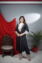 Black Moonga Linen Silk Co-ord Set