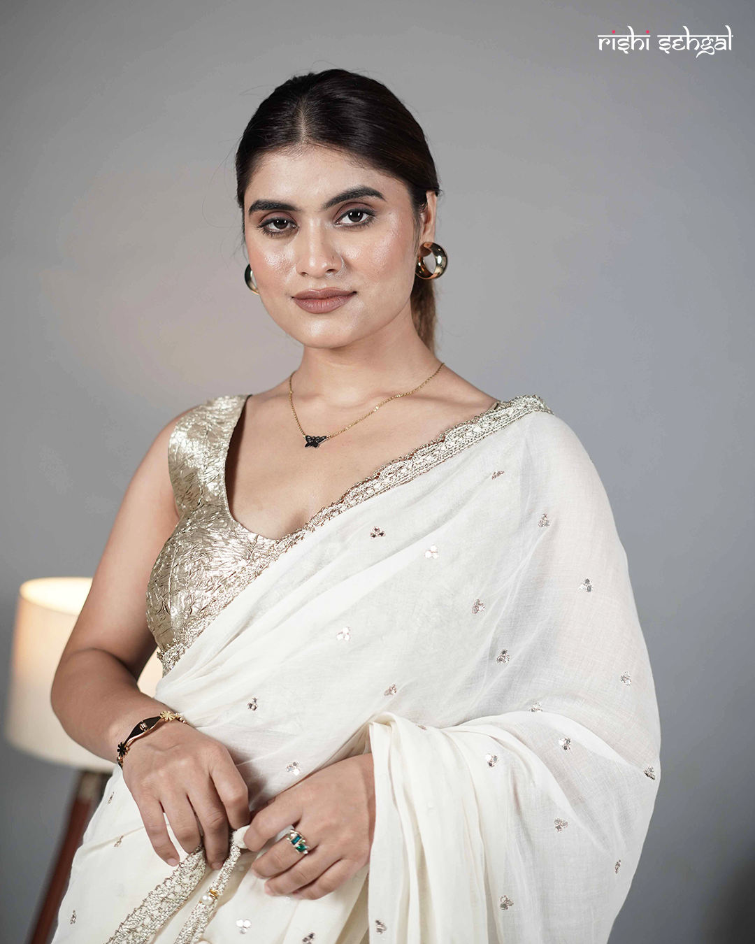 Rose Gold Sleeveless Padded Blouse