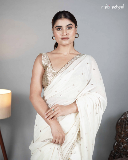 Rose Gold Sleeveless Padded Blouse