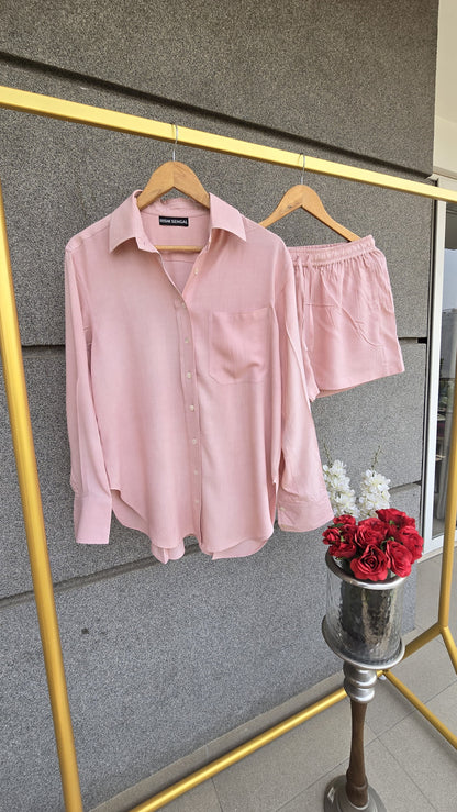 The comfy edit Modal pink cotton set