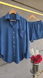 The comfy edit Modal blue cotton set