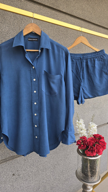 The comfy edit Modal blue cotton set