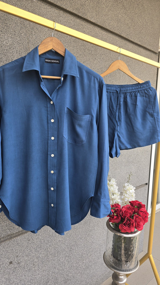 The comfy edit Modal blue cotton set