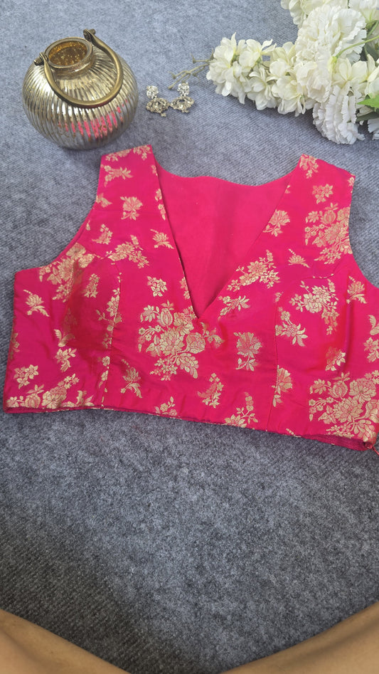 Hot Pink Sleeveless Blouse
