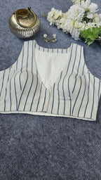 The Modal Sleeveless Stripes Padded Blouse