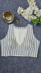 The Modal Sleeveless Stripes Padded Blouse