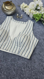 The Modal Sleeveless Stripes Padded Blouse