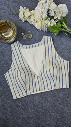 The Modal Sleeveless Stripes Padded Blouse