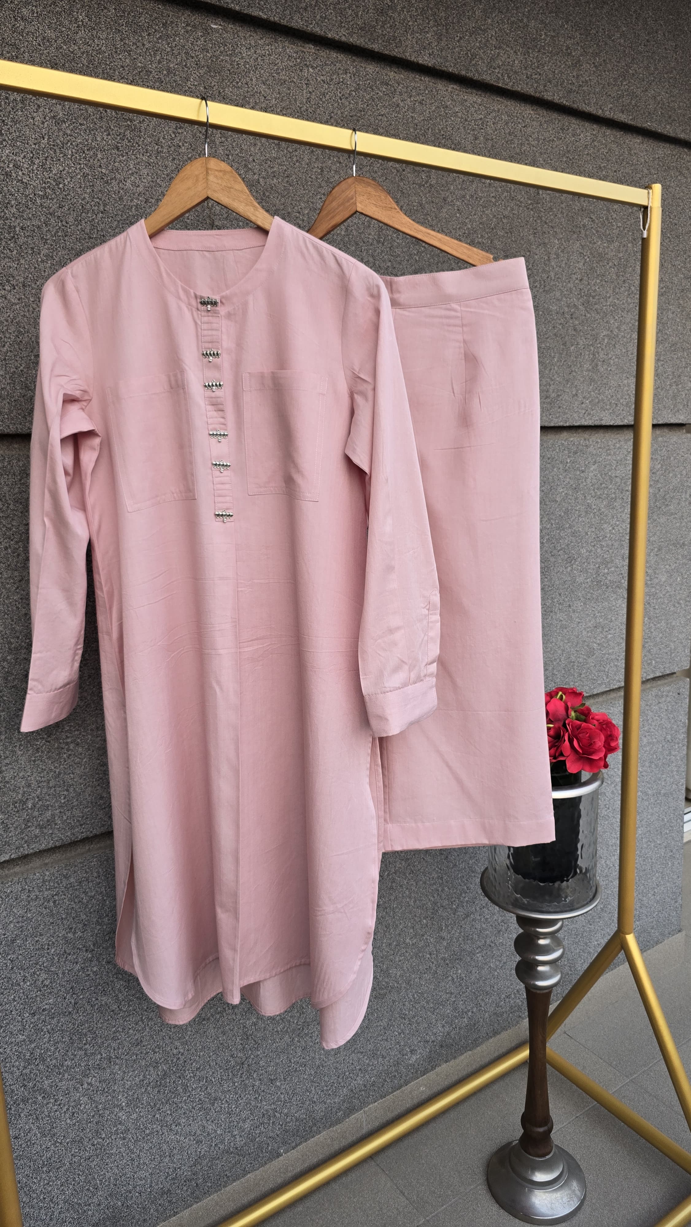 The Modal Dusky Pink Co-ord Set Secondary image