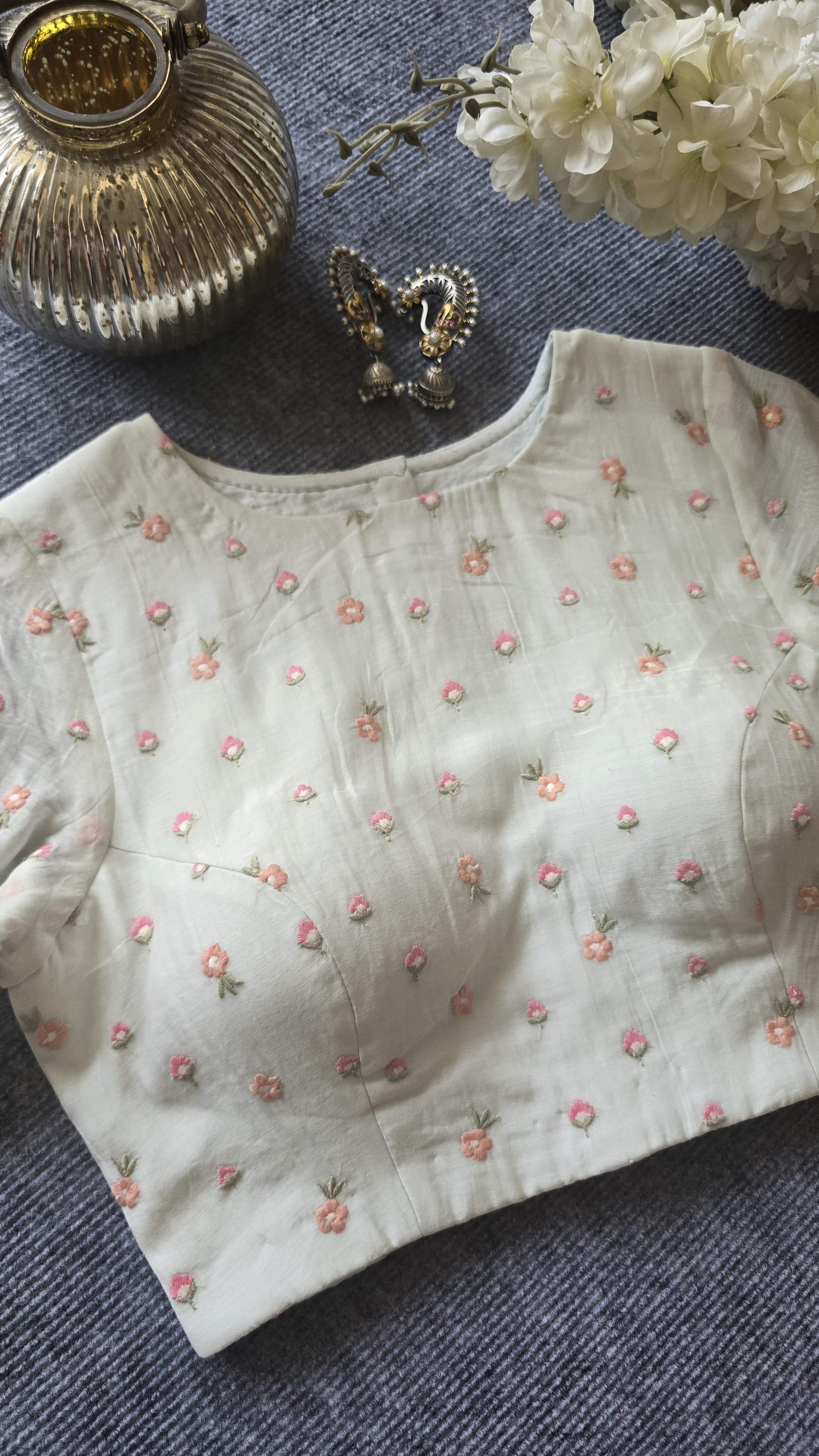 Threaded Treasure Embroiderd Padded Blouse Main image