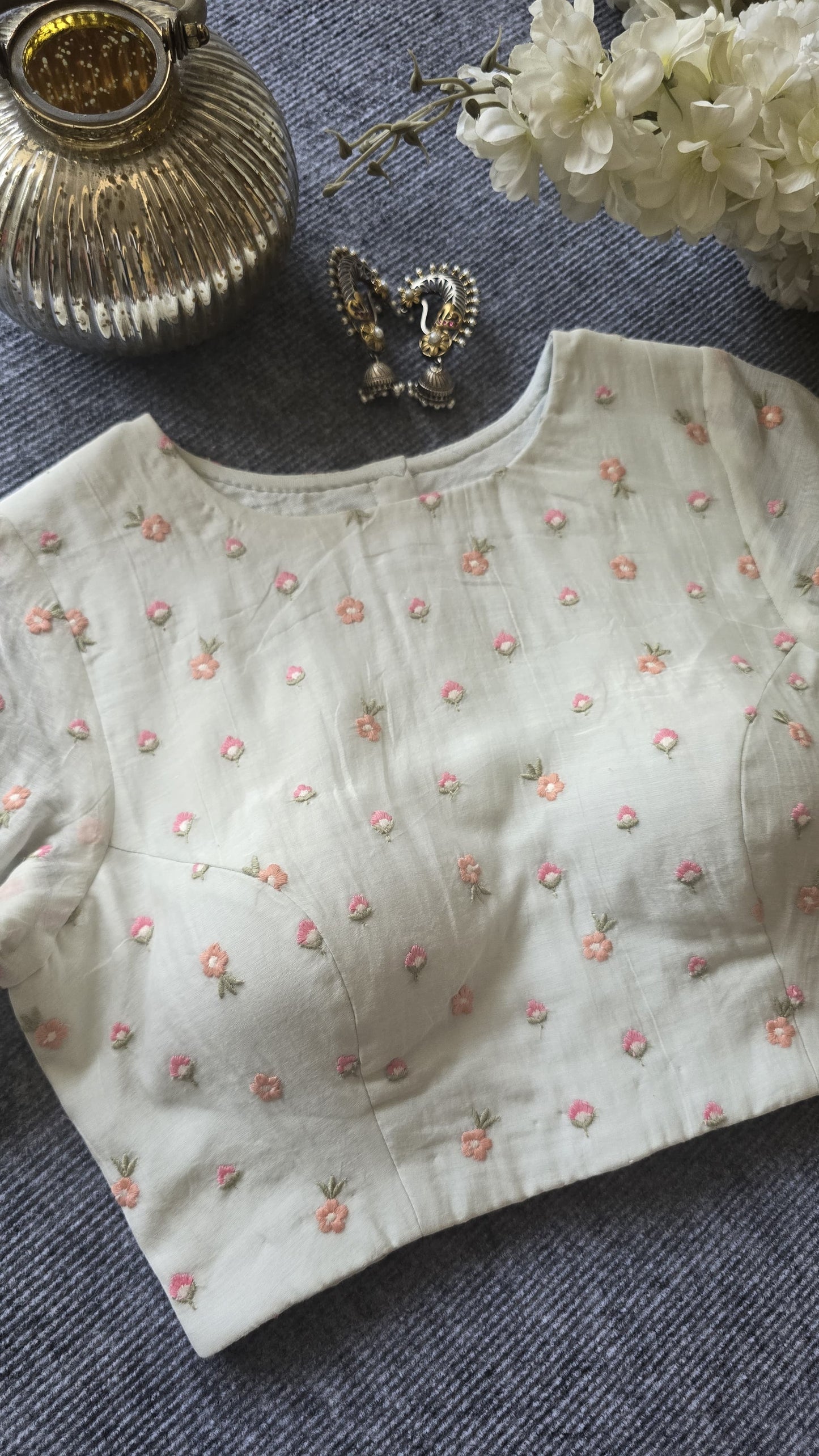 Threaded Treasure Embroiderd Padded Blouse