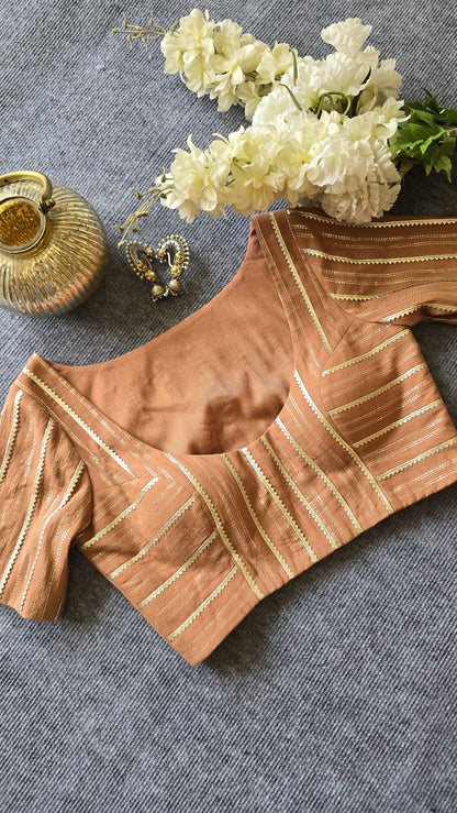 Soft Peach Toned Beige Padded blouse