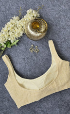 Ivory Jute Cotton Padded Blouse