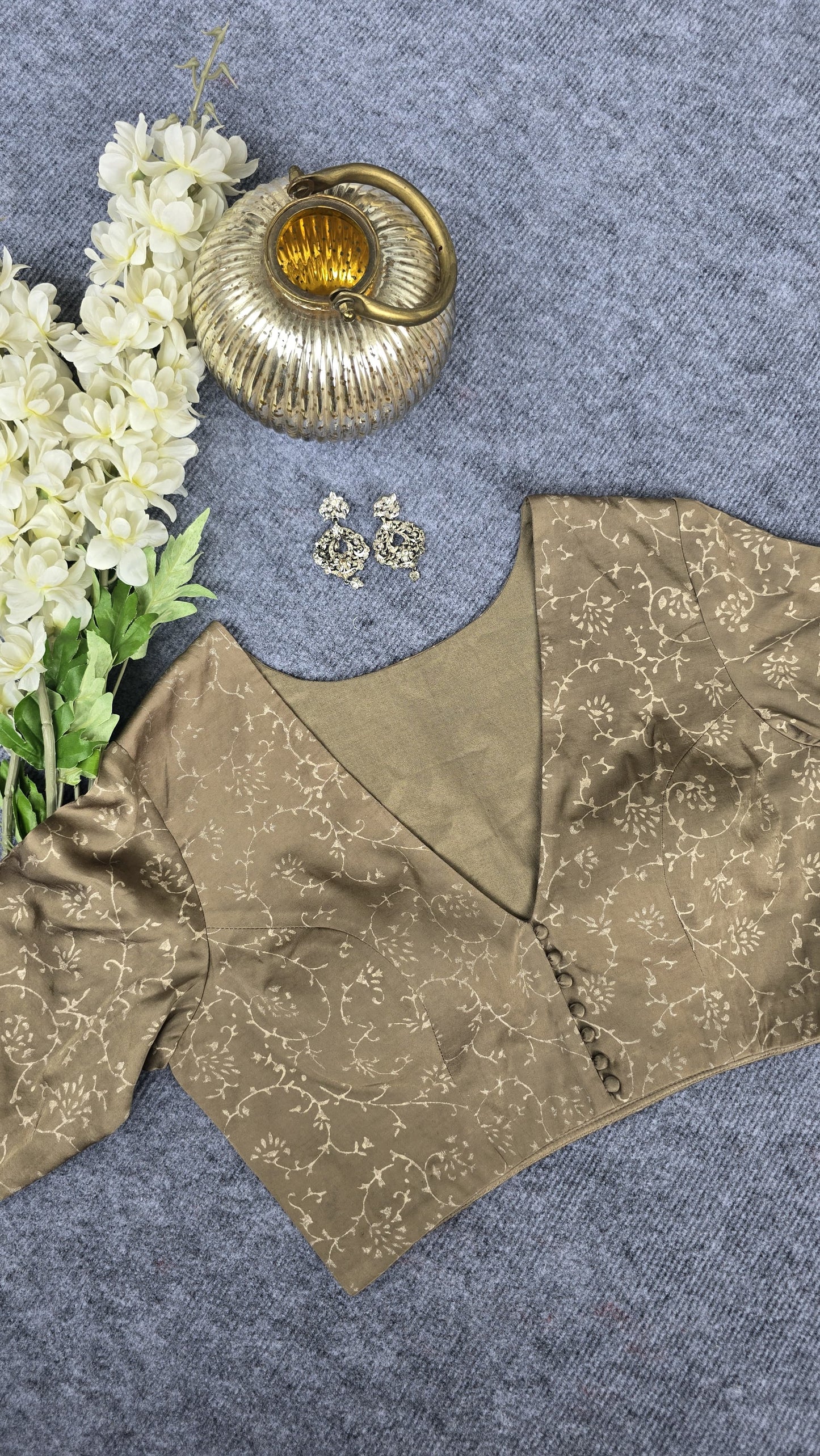 Soft Muted Olive Green Padded Blouse