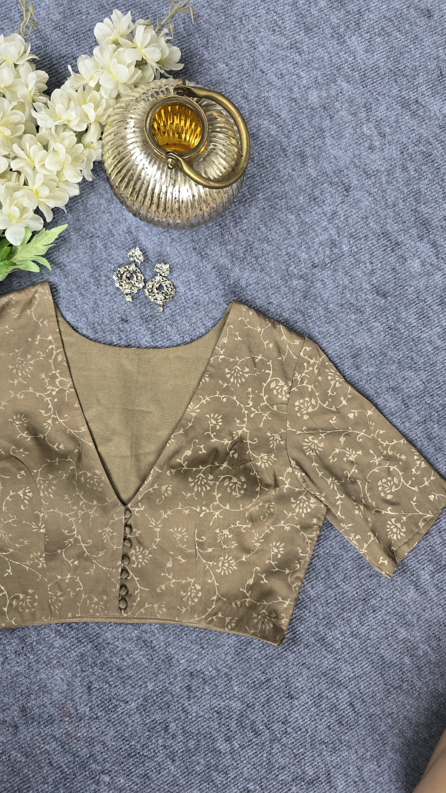 Soft Muted Olive Green Padded Blouse