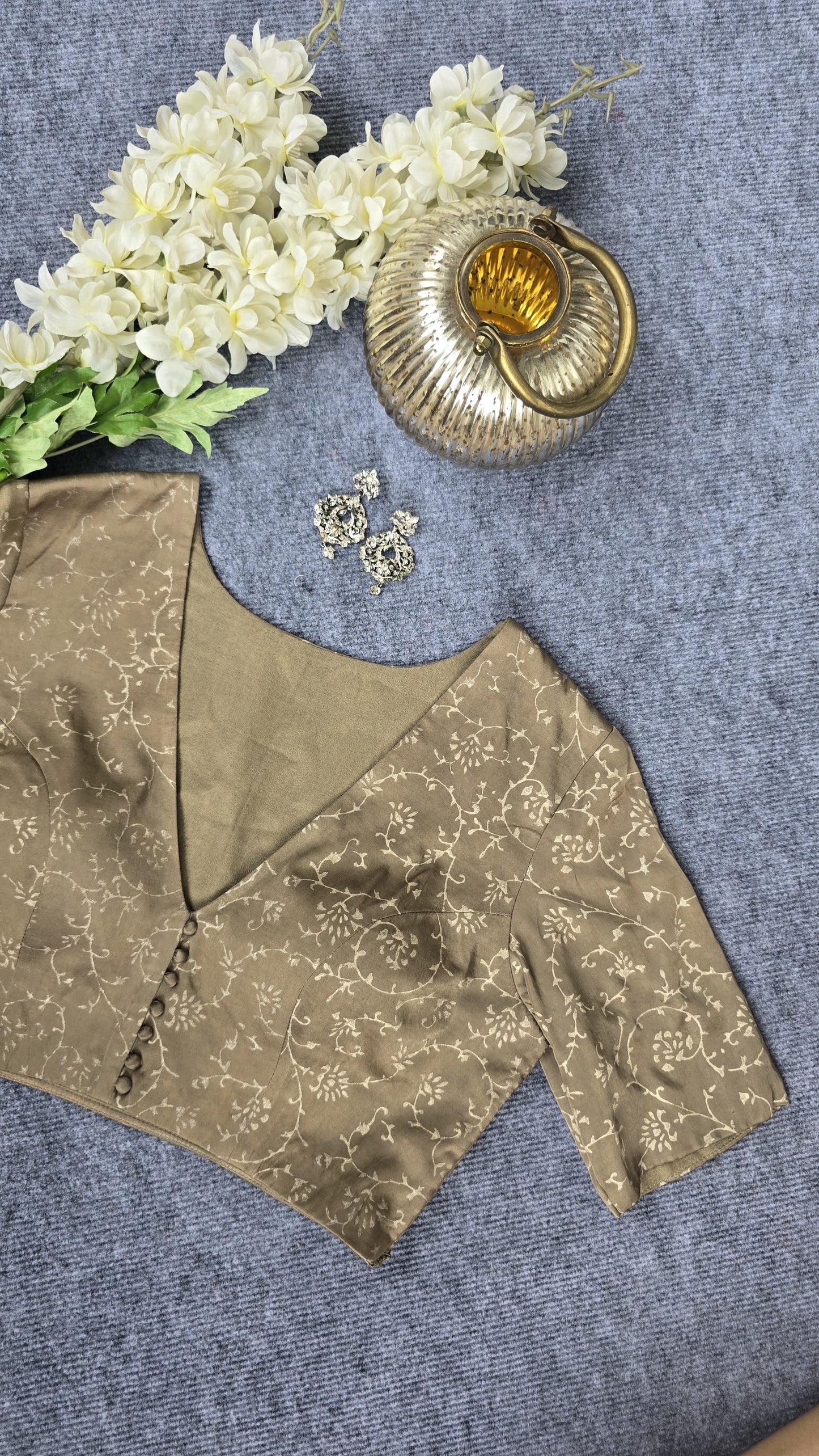 Soft Muted Olive Green Padded Blouse