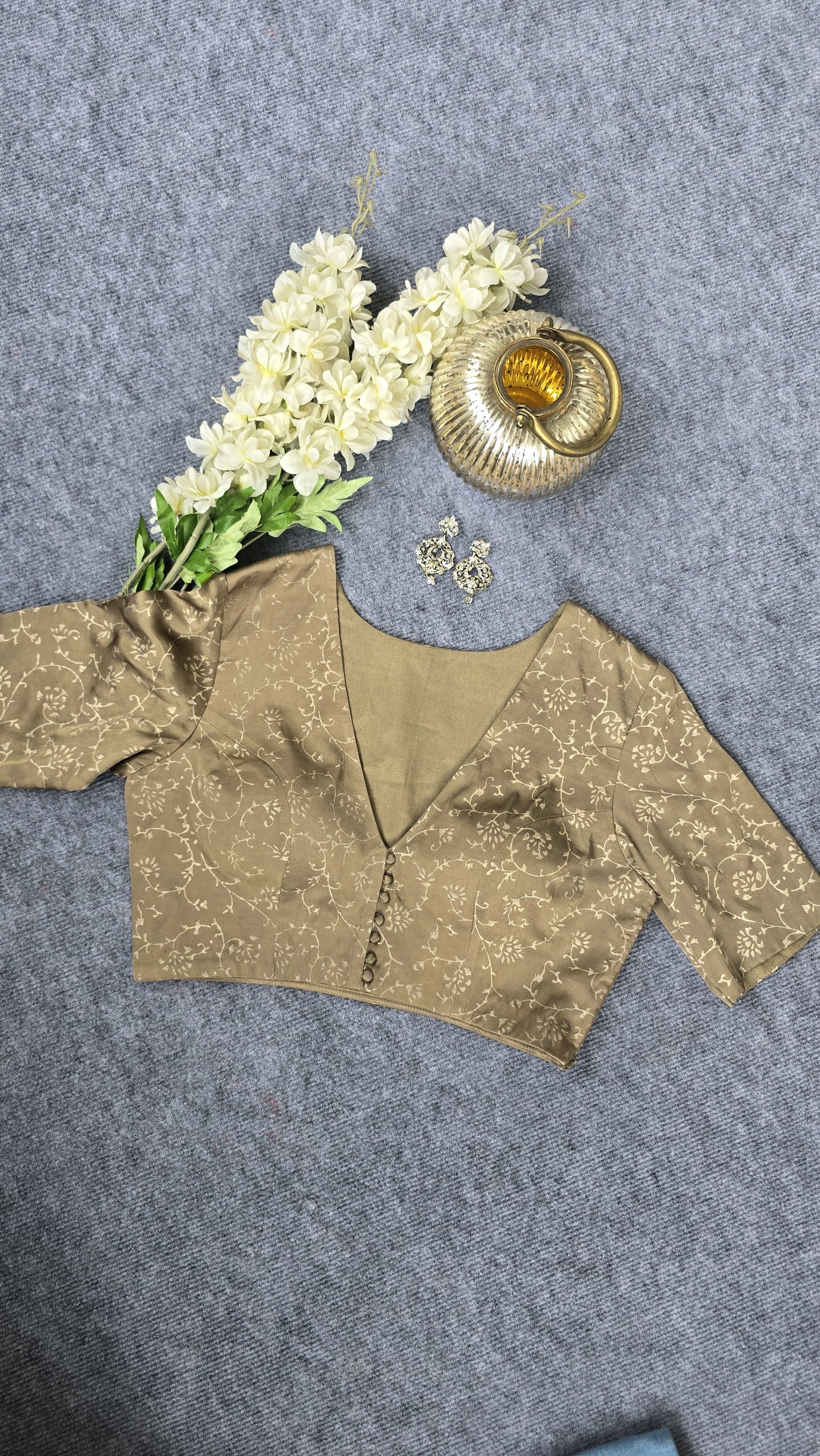 Soft Muted Olive Green Padded Blouse