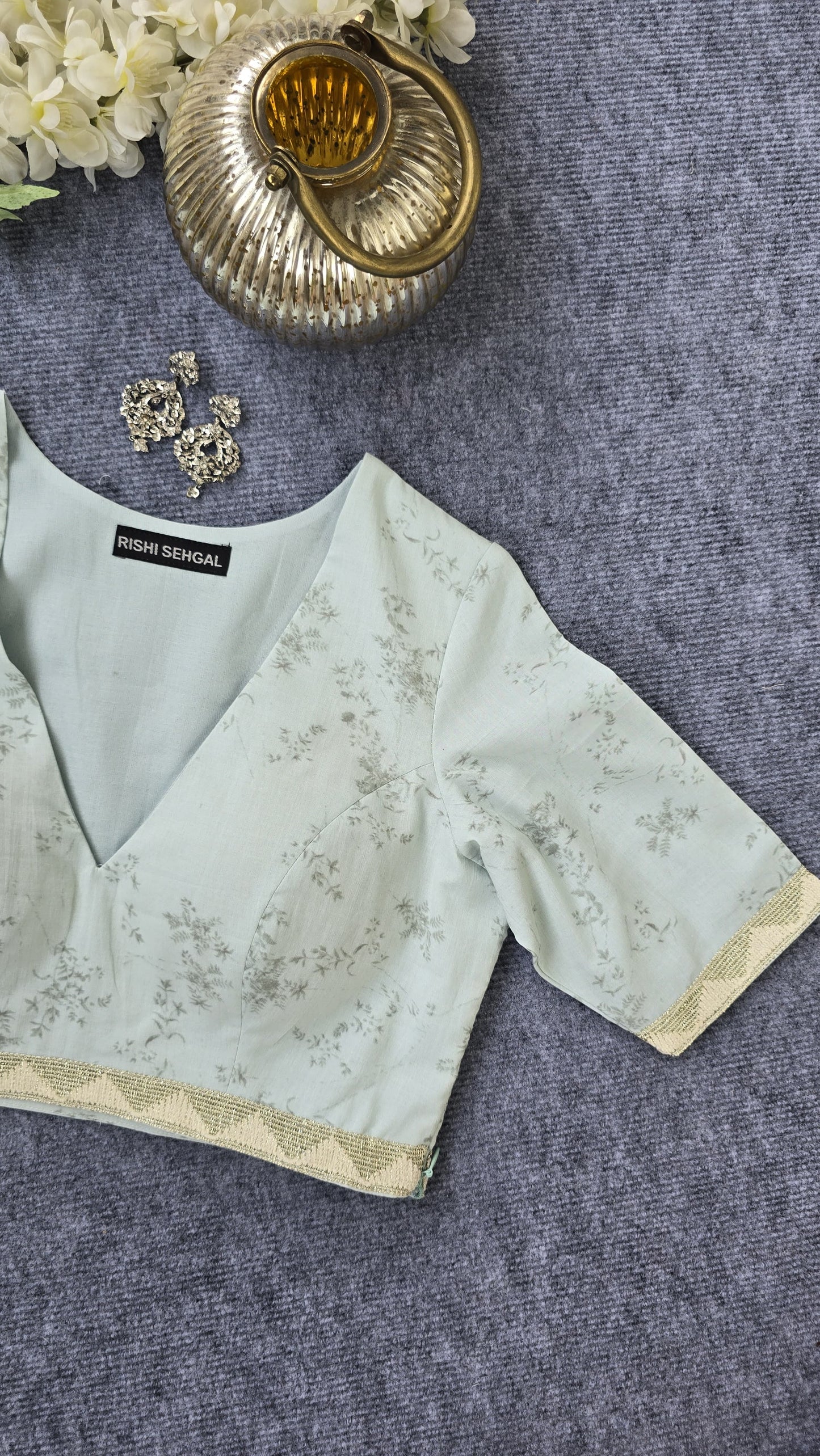 Digital Print Padded Fabric Cotton Blouse