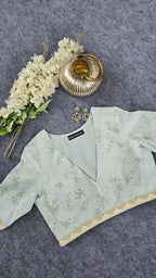 Digital Print Padded Fabric Cotton Blouse