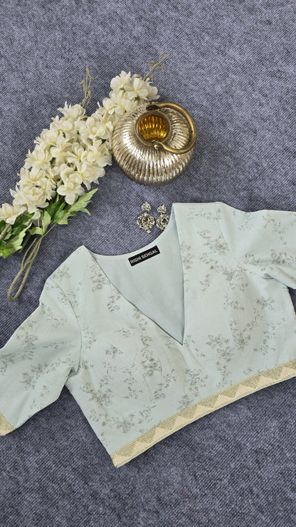 Digital Print Padded Fabric Cotton Blouse