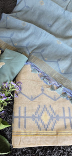 Chanderi silk Jamdani Suit