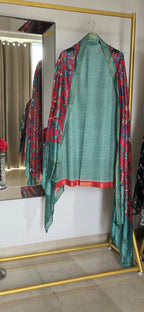 Maheshwari Silk With Kalmkari Dupatta Suit