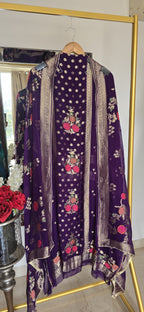 Purple organza suit