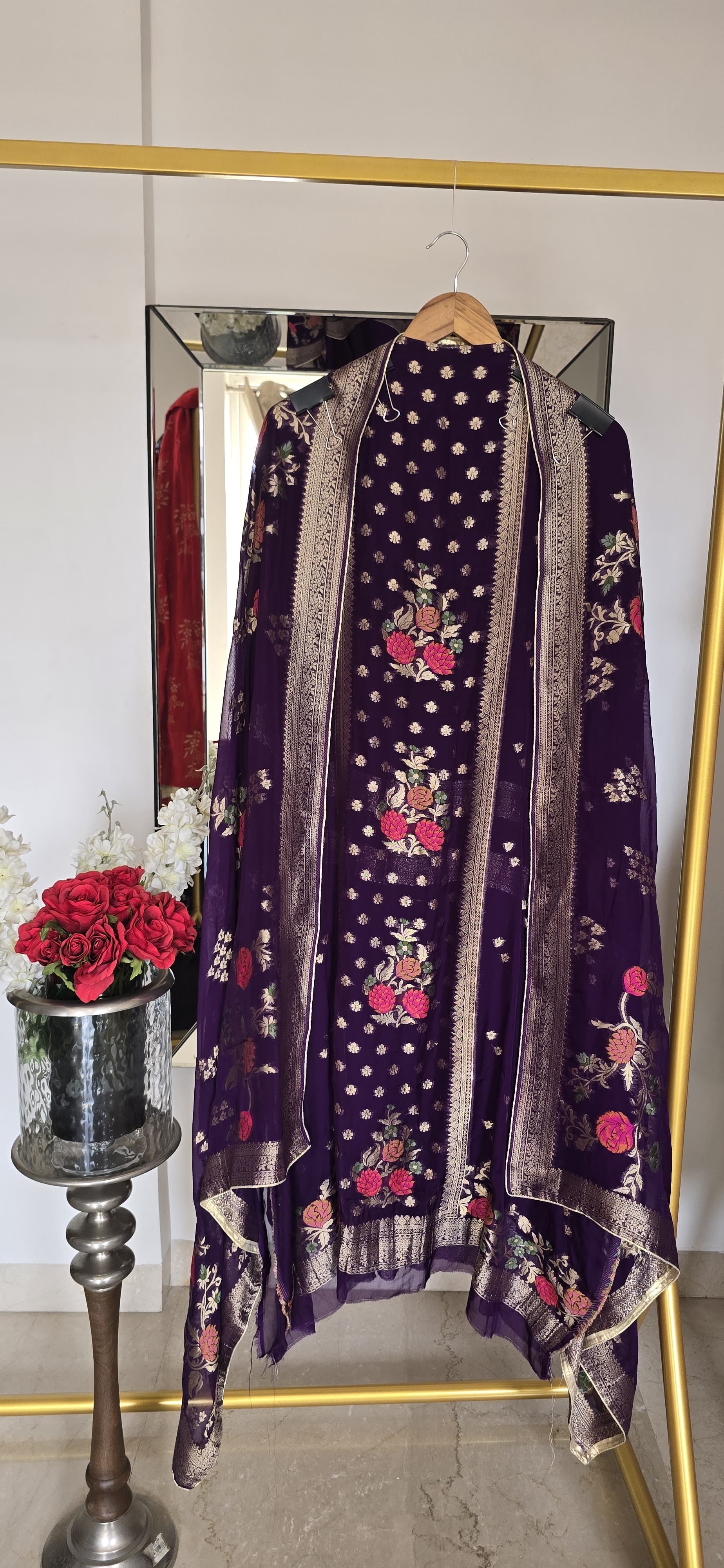 Purple organza suit