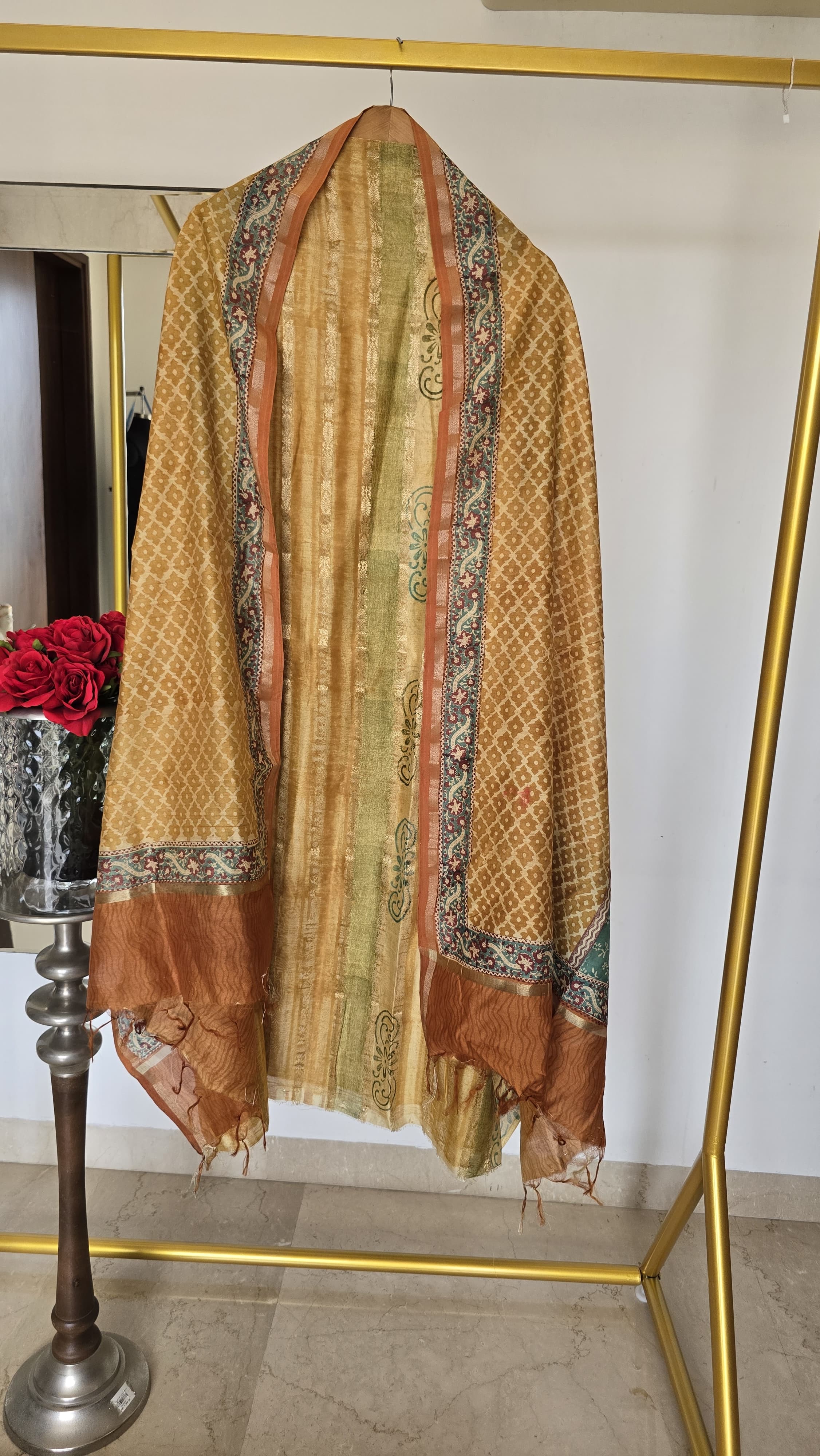 Maheshwari Khadi Print Suit