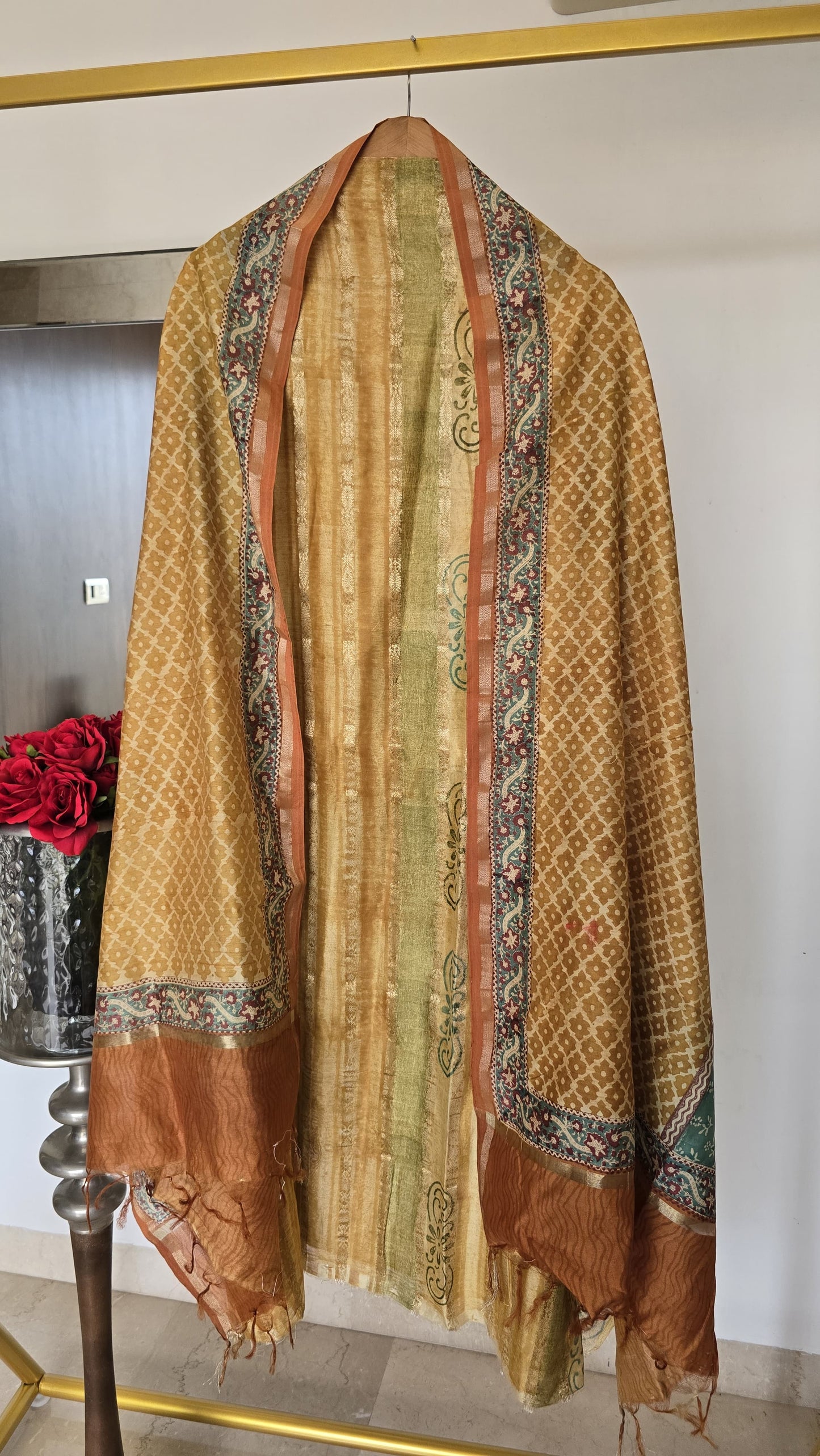 Maheshwari Khadi Print Suit