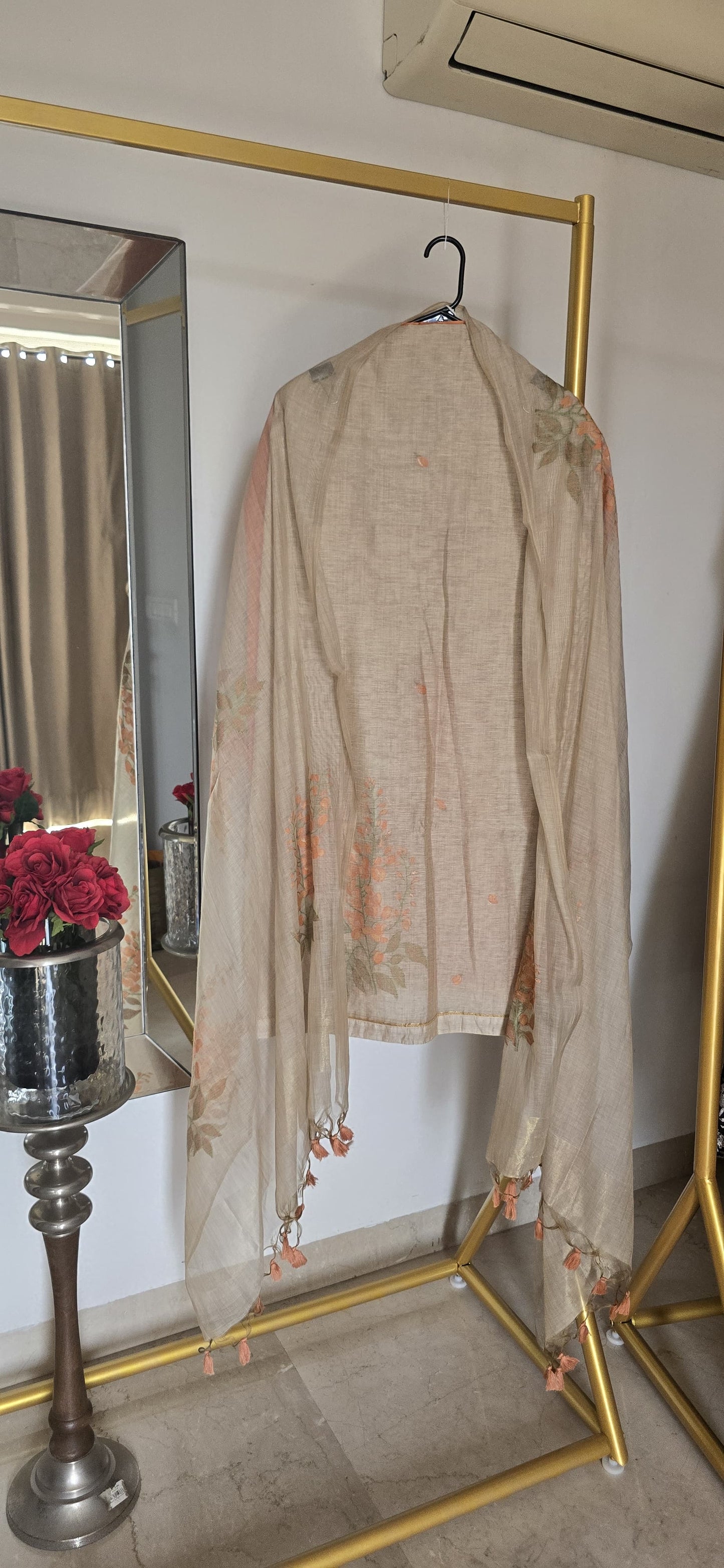 Chanderi silk Jamdani Suit